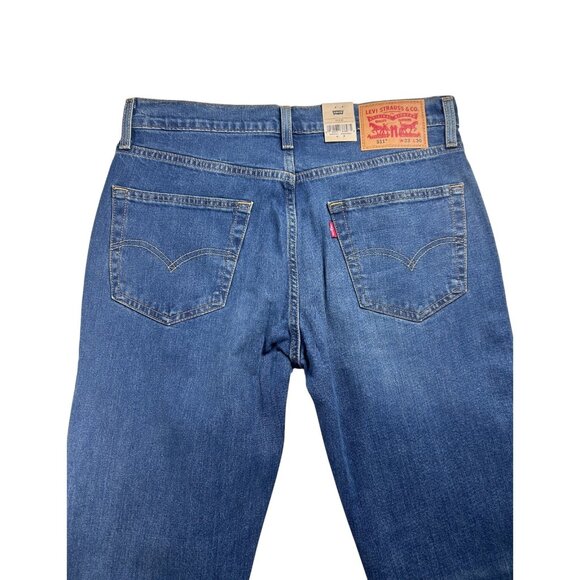 Levis 511 Slim Fit Stretch Jeans Mens Size‎ 33x30 Dark Wash Denim Pants NEW - Picture 6 of 10